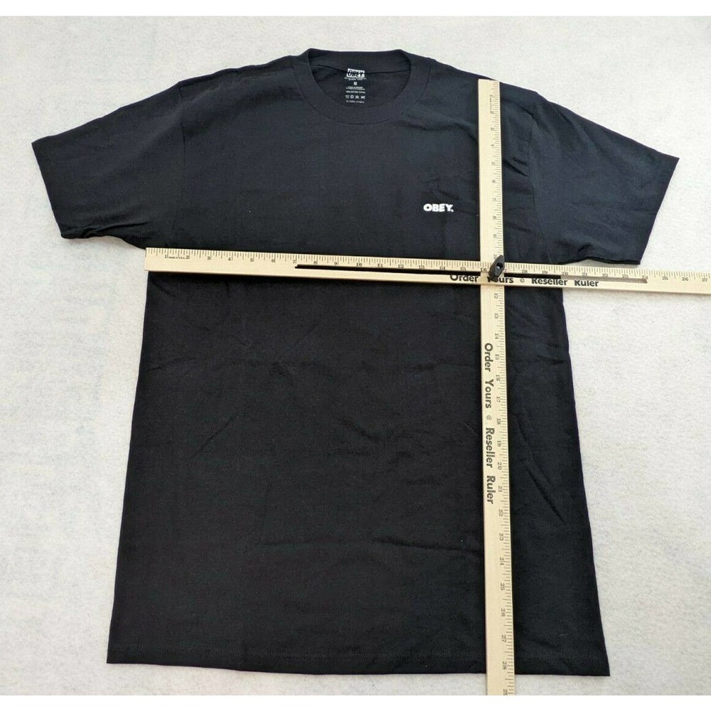 Obey Statue Icon T-shirt Black Medium Short Sleeve Crew Neck 100% Cotton - Picture 5 of 5